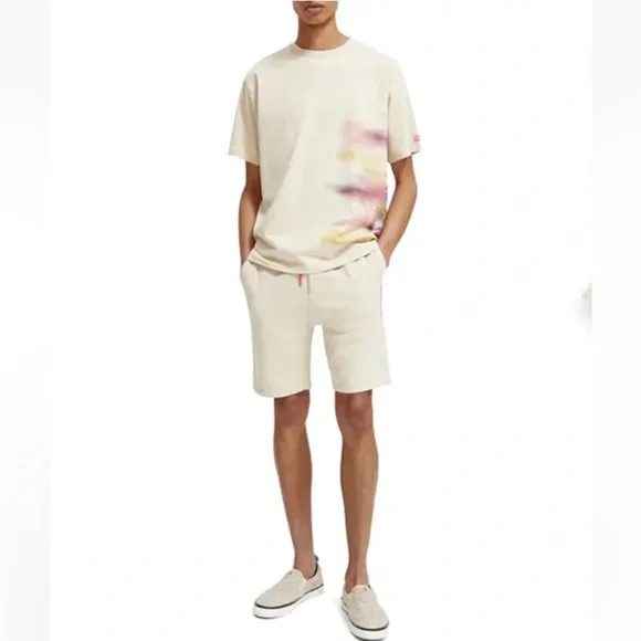 Scotch & Soda Blurred Landscape Artwork T-Shirt - Picture 3 of 11